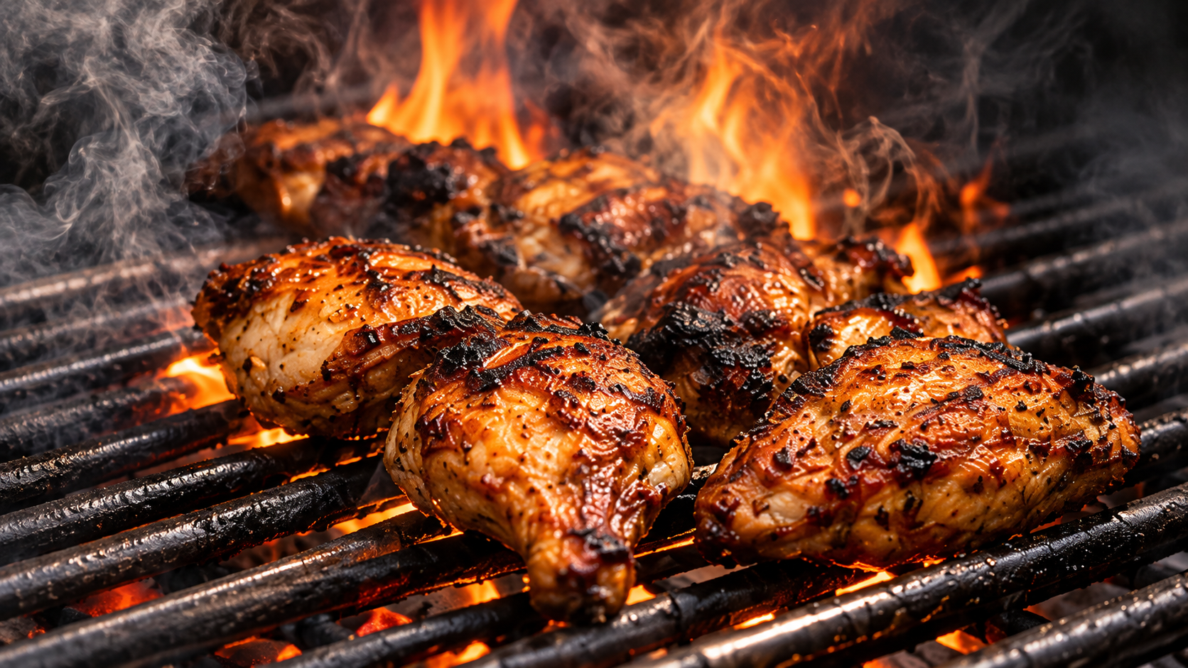 Pollo cocinado a la brasa