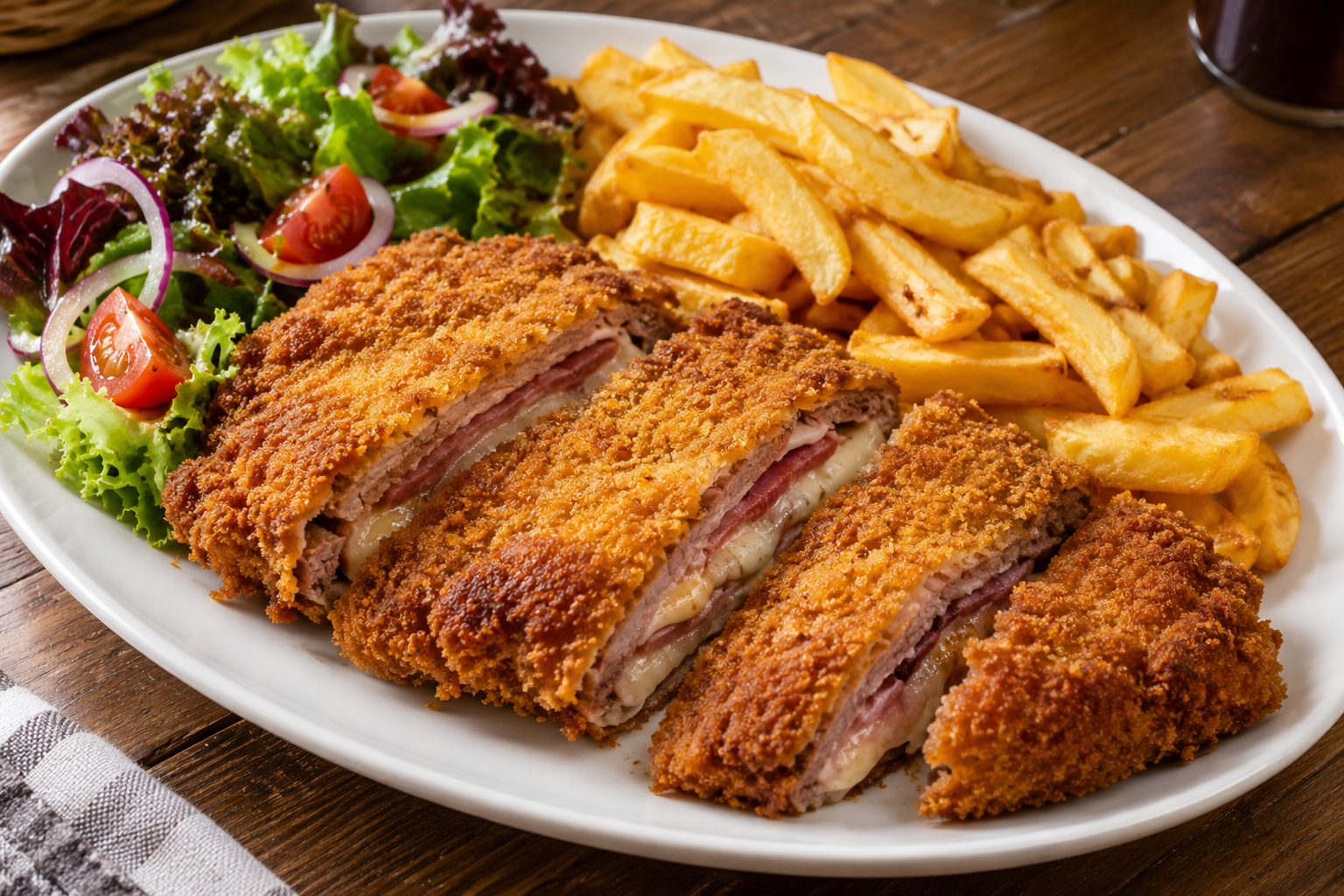 Cachopo casero con patatas
