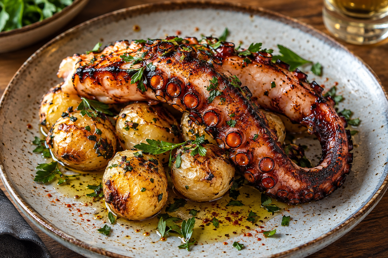 Plato de pulpo a la brasa